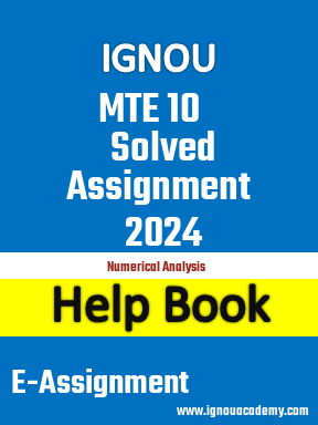 IGNOU MTE 10 Solved Assignment 2024